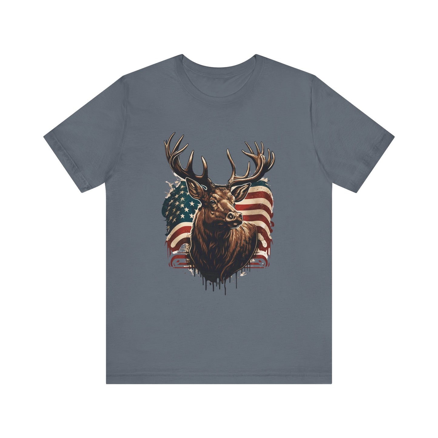 Flag & Elk Unisex Jersey Short Sleeve Tee