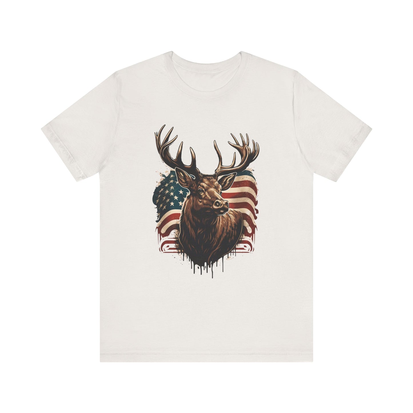 Flag & Elk Unisex Jersey Short Sleeve Tee