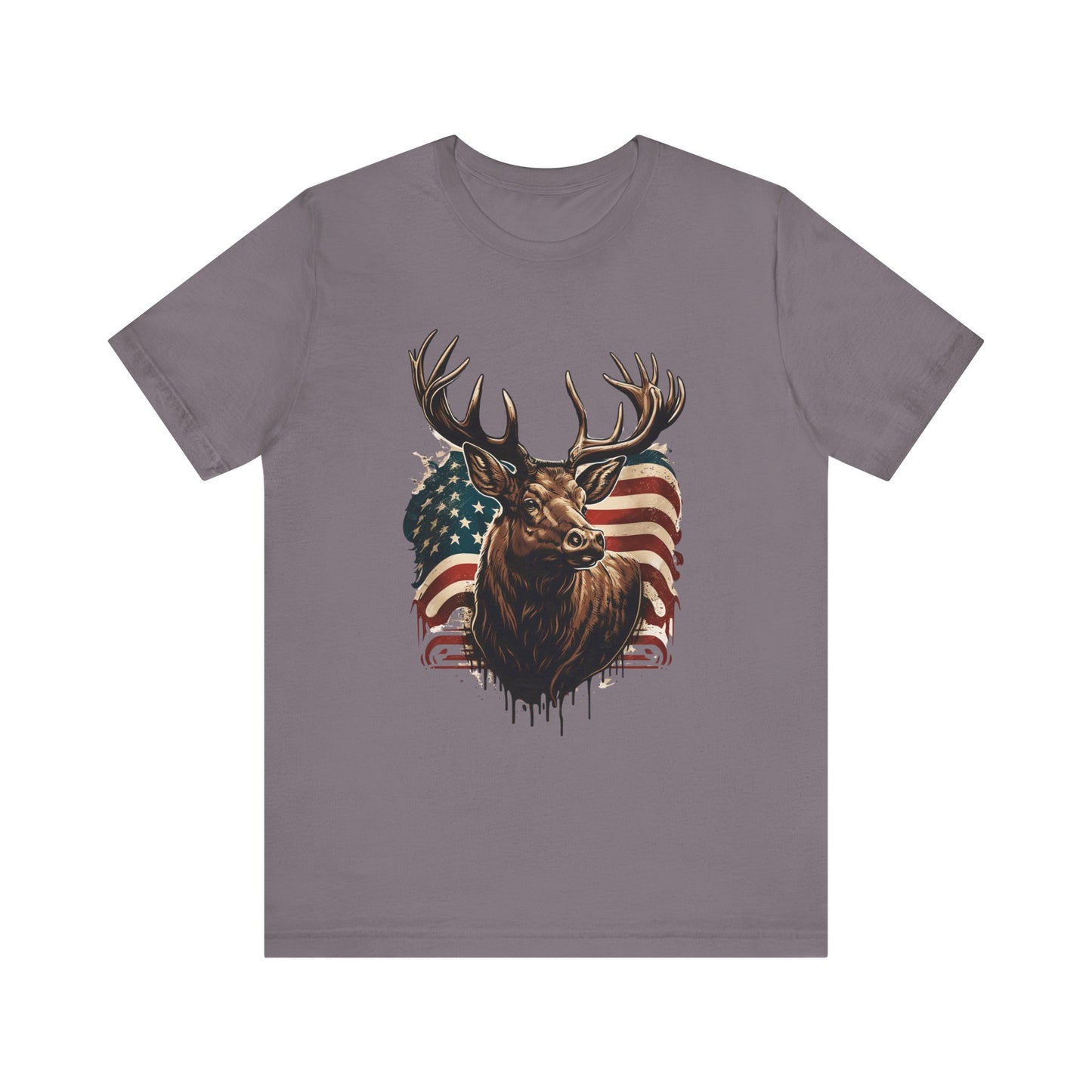 Flag & Elk Unisex Jersey Short Sleeve Tee