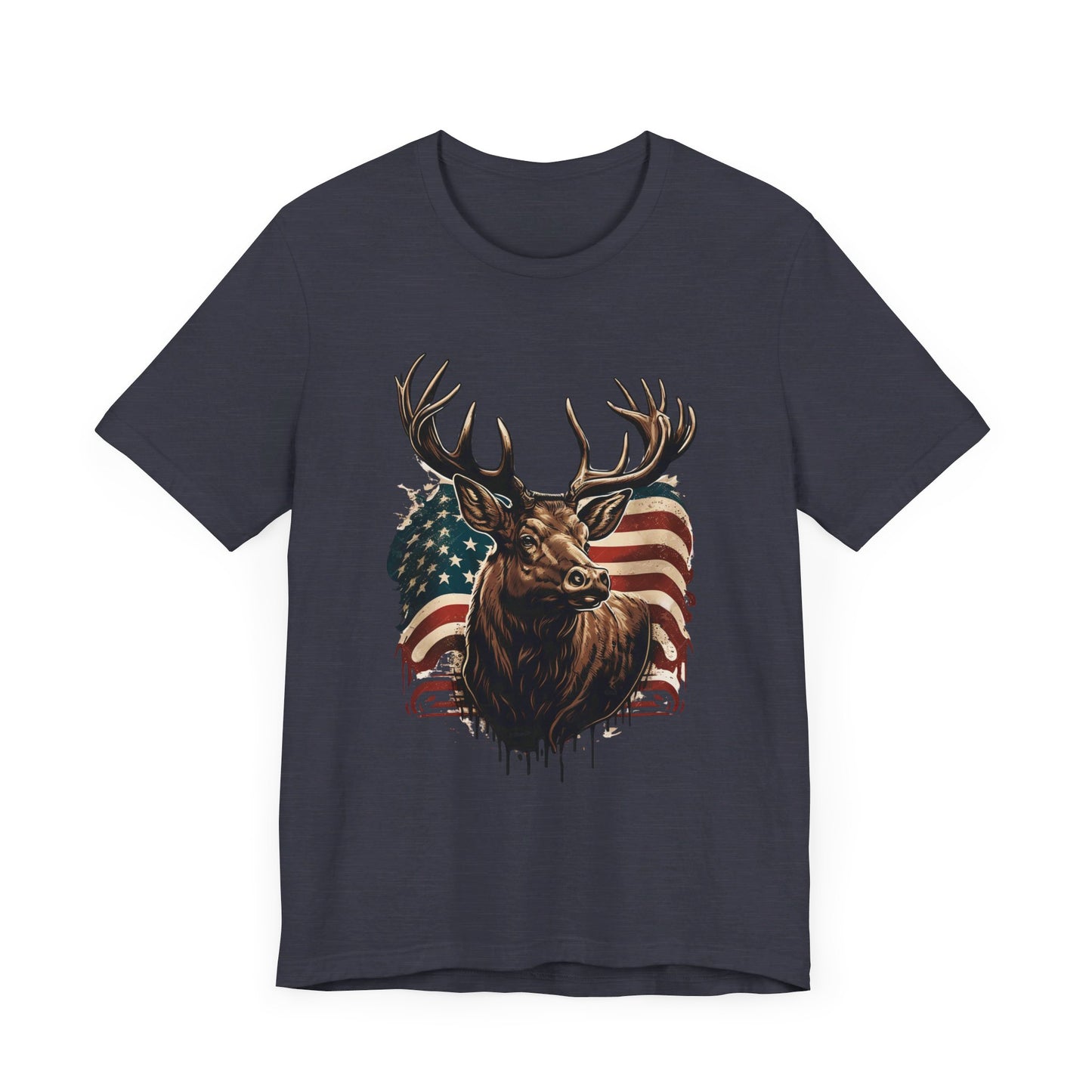 Flag & Elk Unisex Jersey Short Sleeve Tee
