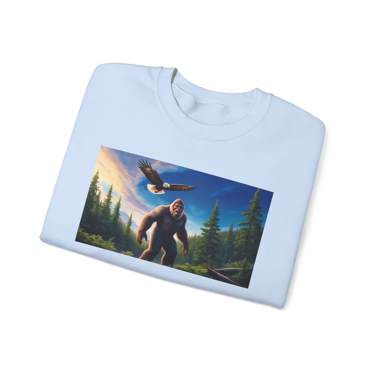 Where eagles fly Sasquatch roams Unisex Heavy Blend™ Crewneck Sweatshirt