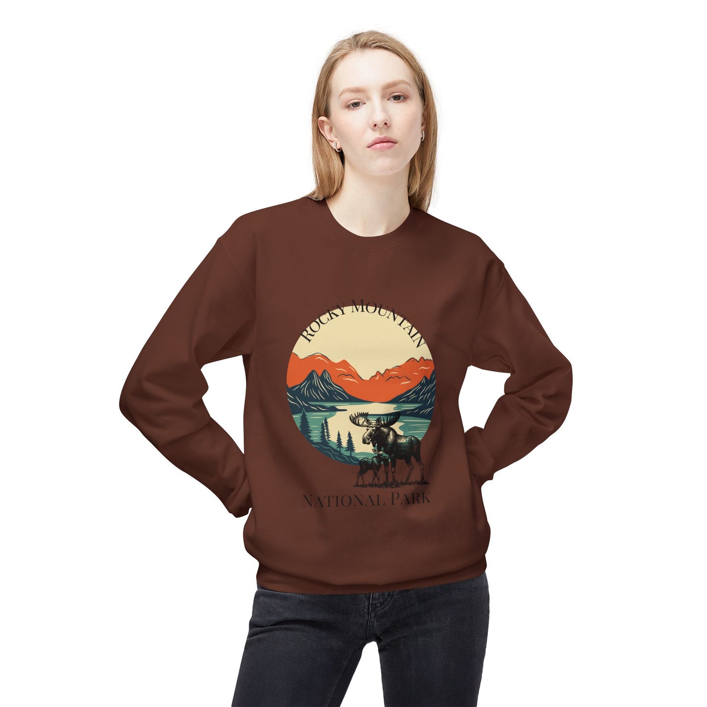 Rocky Mountain Unisex Midweight Softstyle Fleece Crewneck Sweatshirt