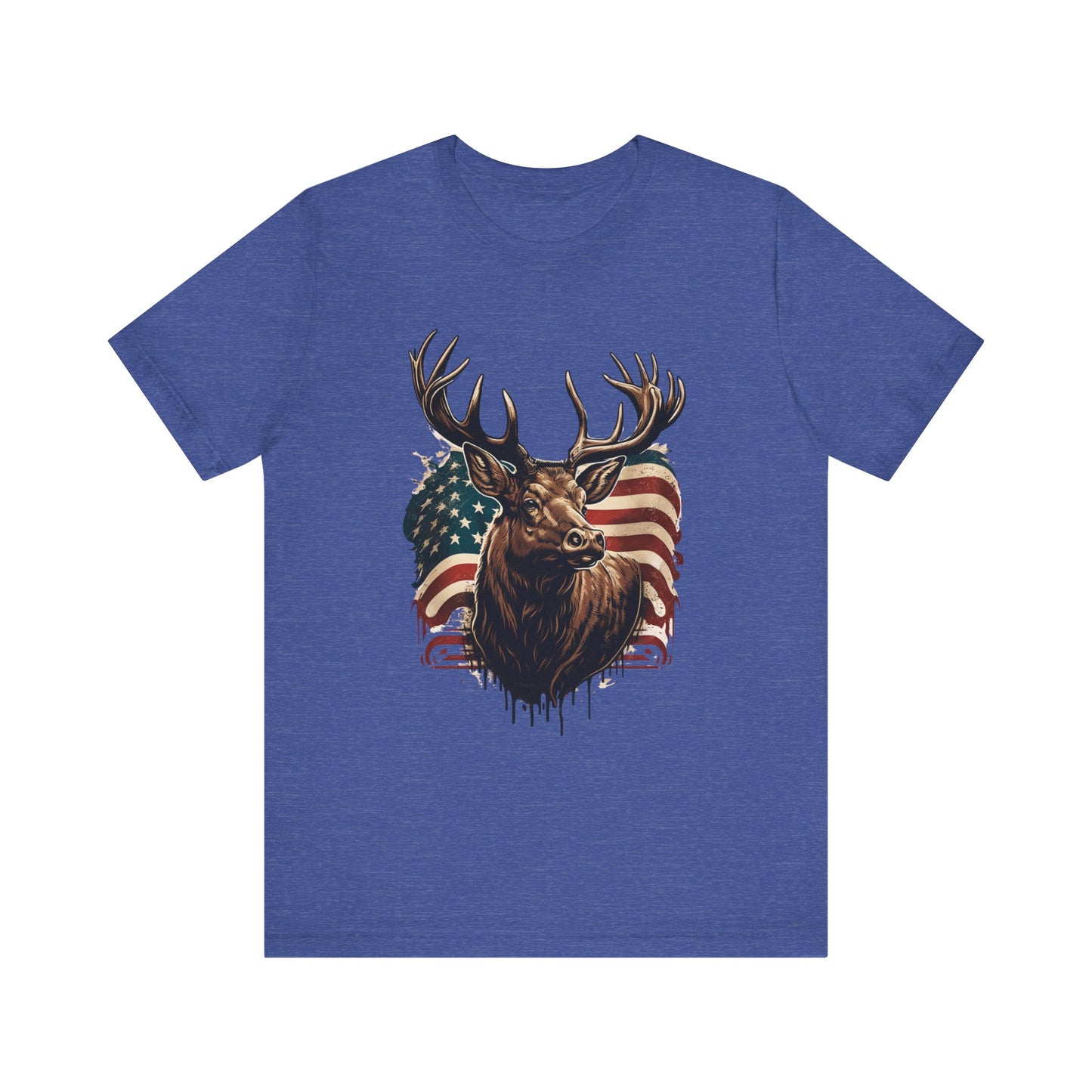 Flag & Elk Unisex Jersey Short Sleeve Tee