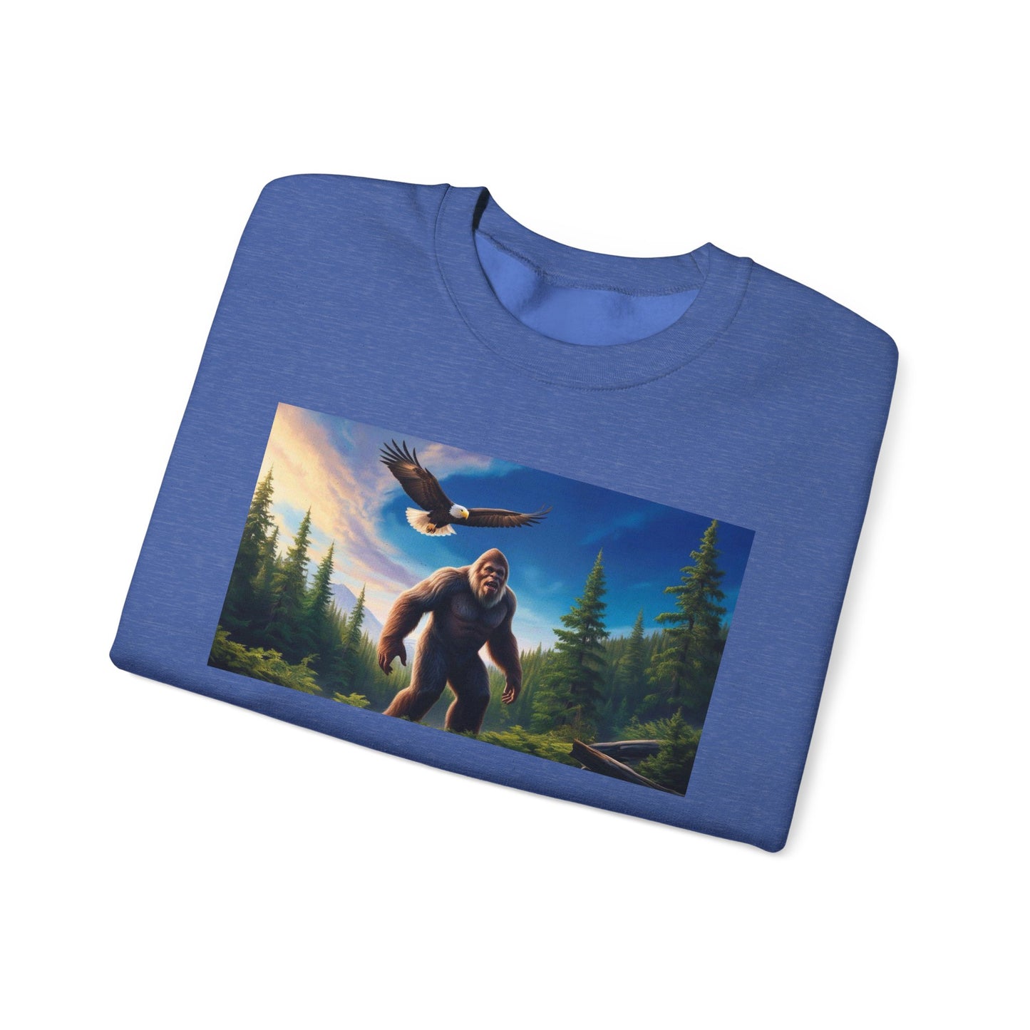 Where eagles fly Sasquatch roams Unisex Heavy Blend™ Crewneck Sweatshirt