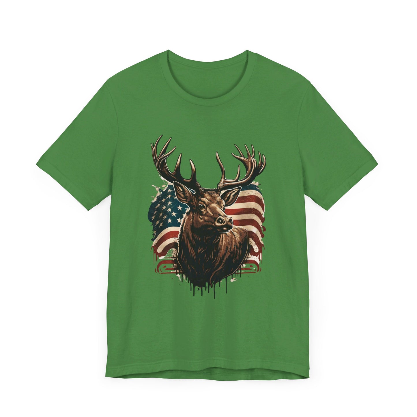 Flag & Elk Unisex Jersey Short Sleeve Tee