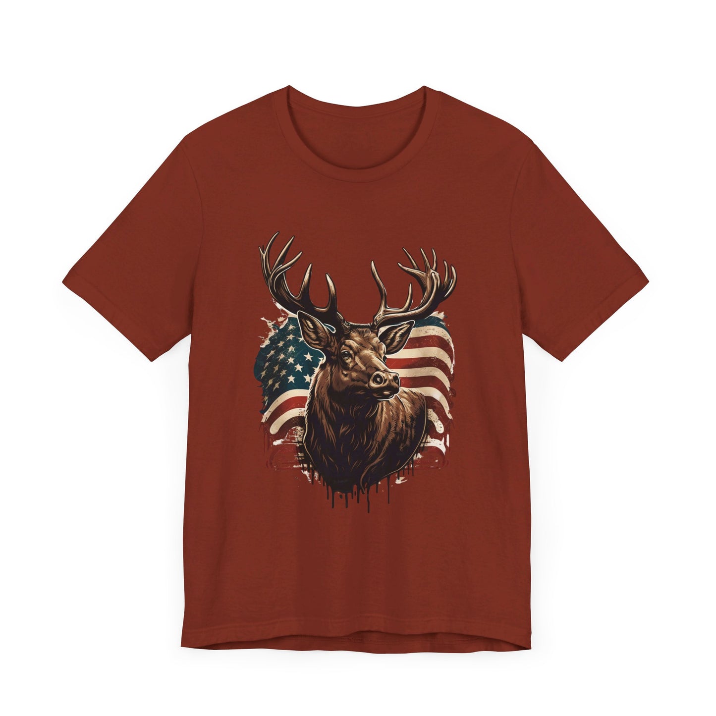 Flag & Elk Unisex Jersey Short Sleeve Tee