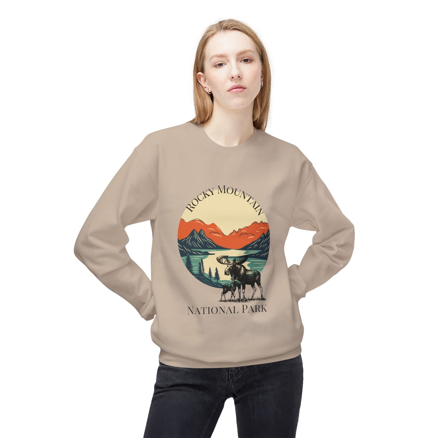Rocky Mountain Unisex Midweight Softstyle Fleece Crewneck Sweatshirt