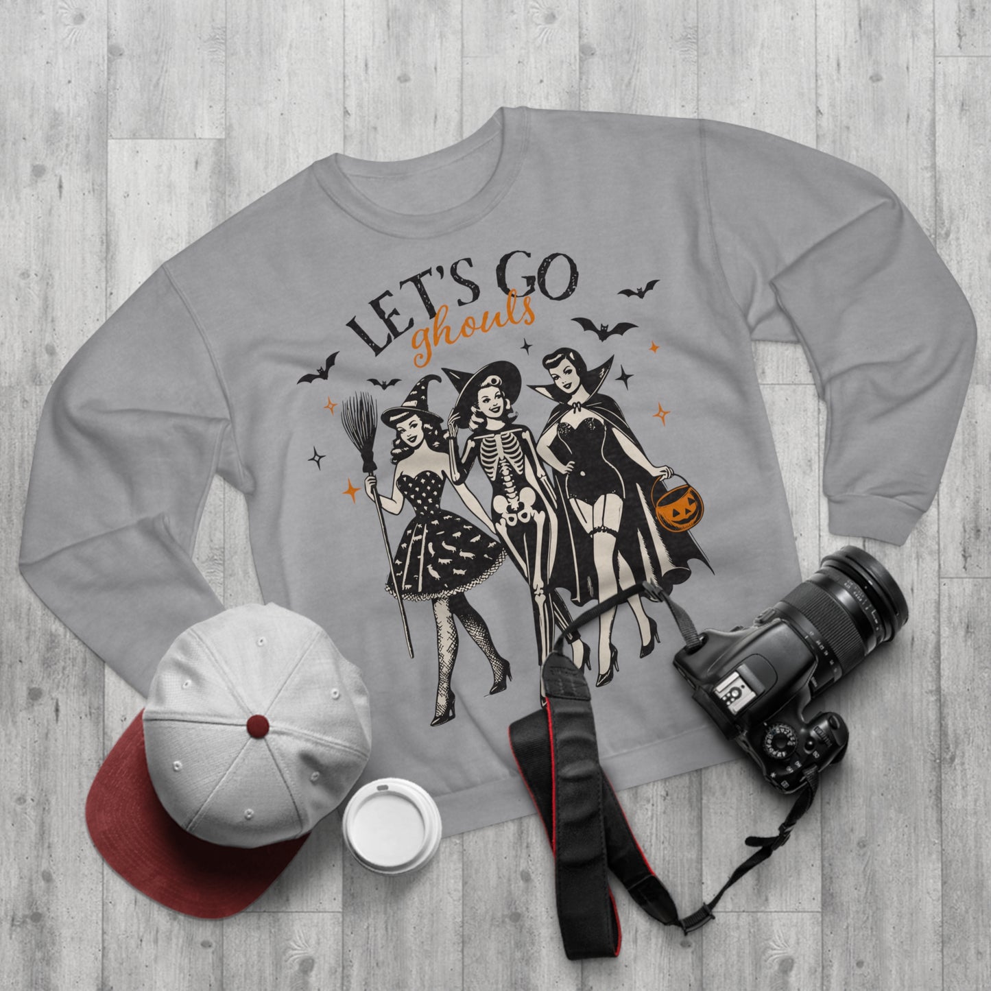 Let's Go Ghouls vintage Unisex Crew Neck Sweatshirt (EU)