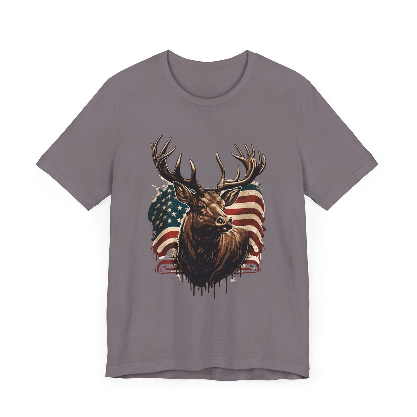Flag & Elk Unisex Jersey Short Sleeve Tee