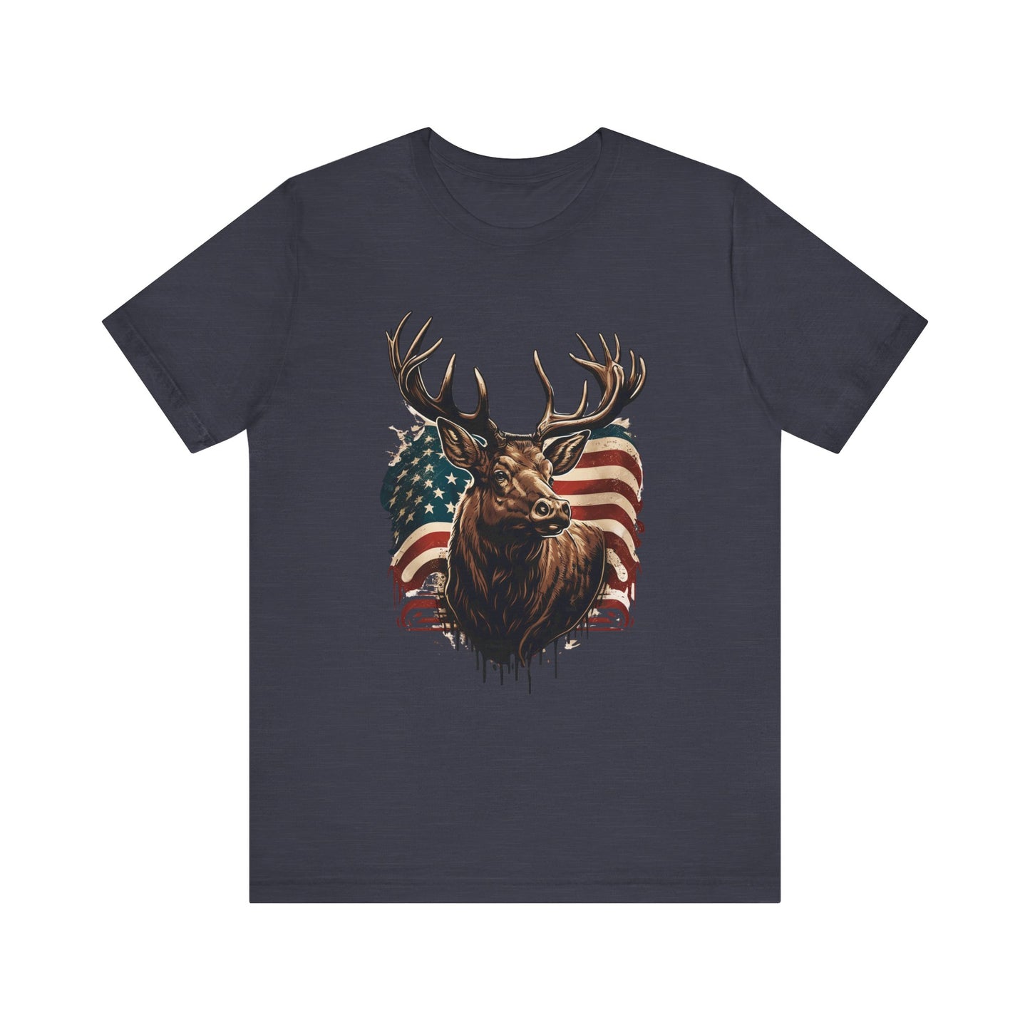 Flag & Elk Unisex Jersey Short Sleeve Tee