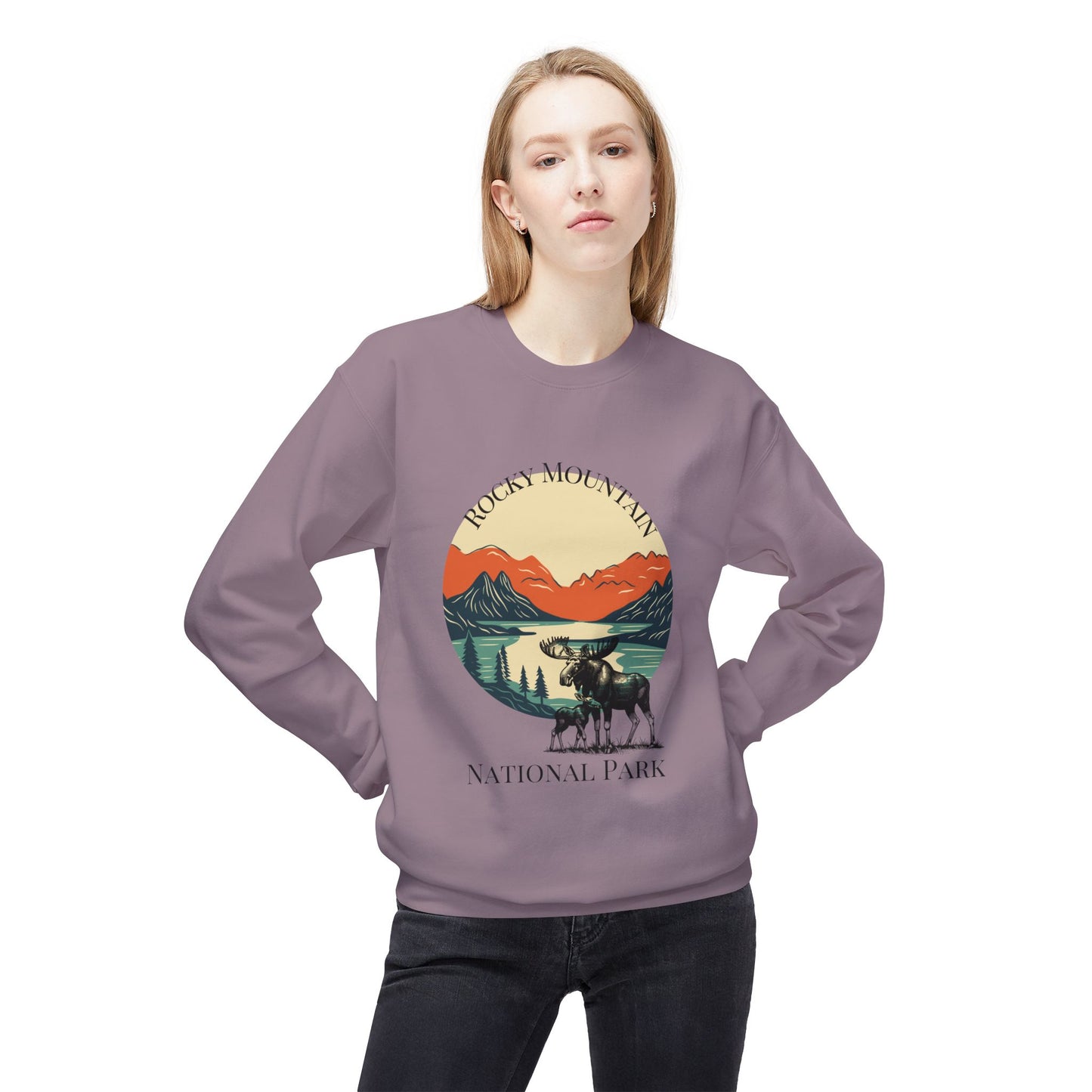 Rocky Mountain Unisex Midweight Softstyle Fleece Crewneck Sweatshirt