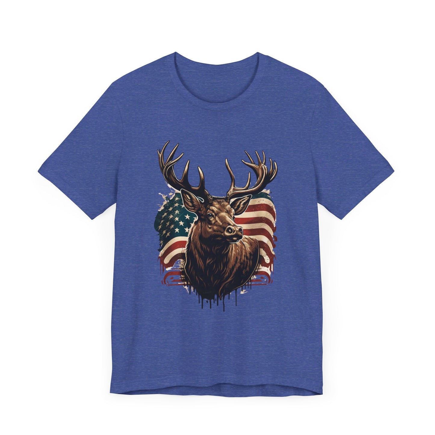 Flag & Elk Unisex Jersey Short Sleeve Tee