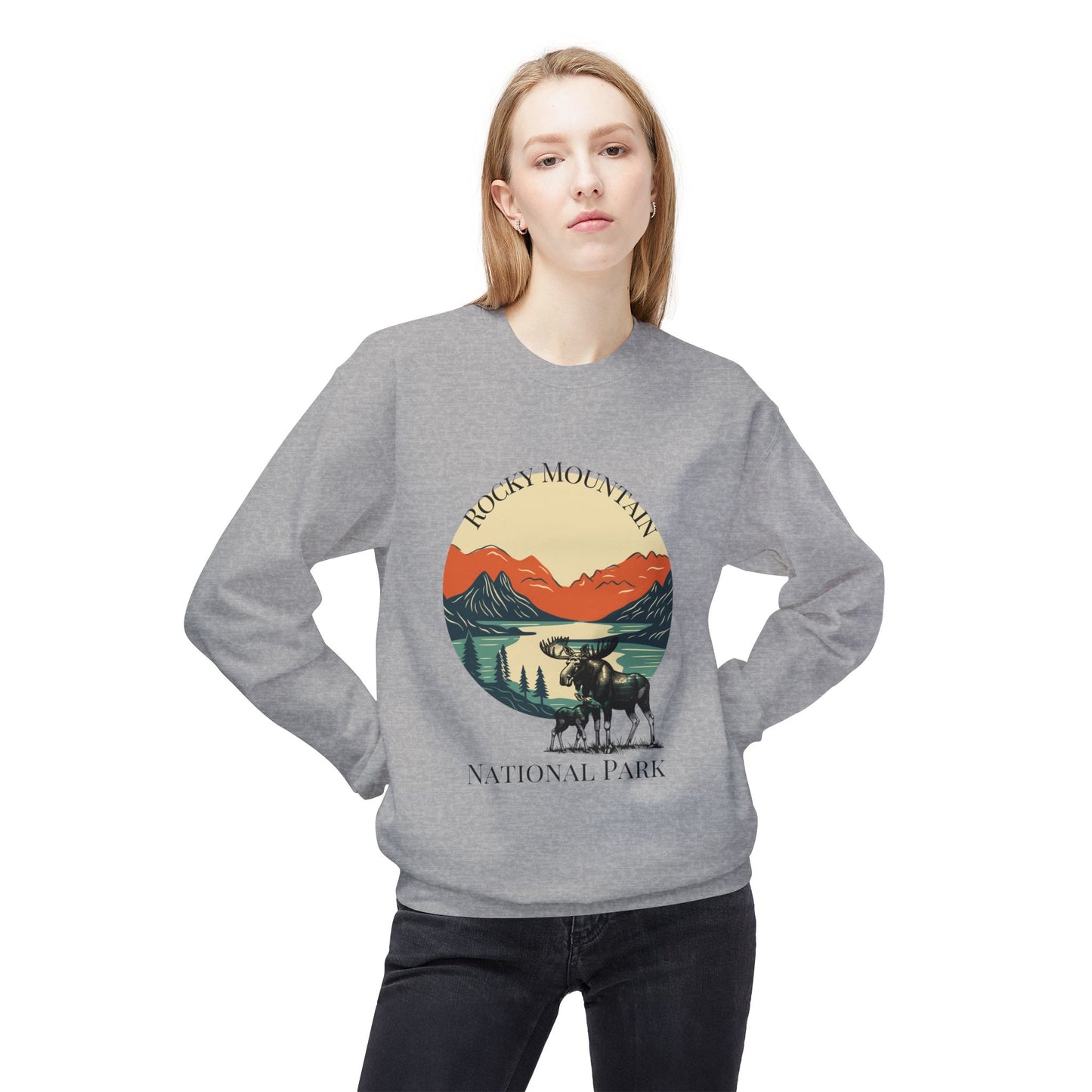 Rocky Mountain Unisex Midweight Softstyle Fleece Crewneck Sweatshirt