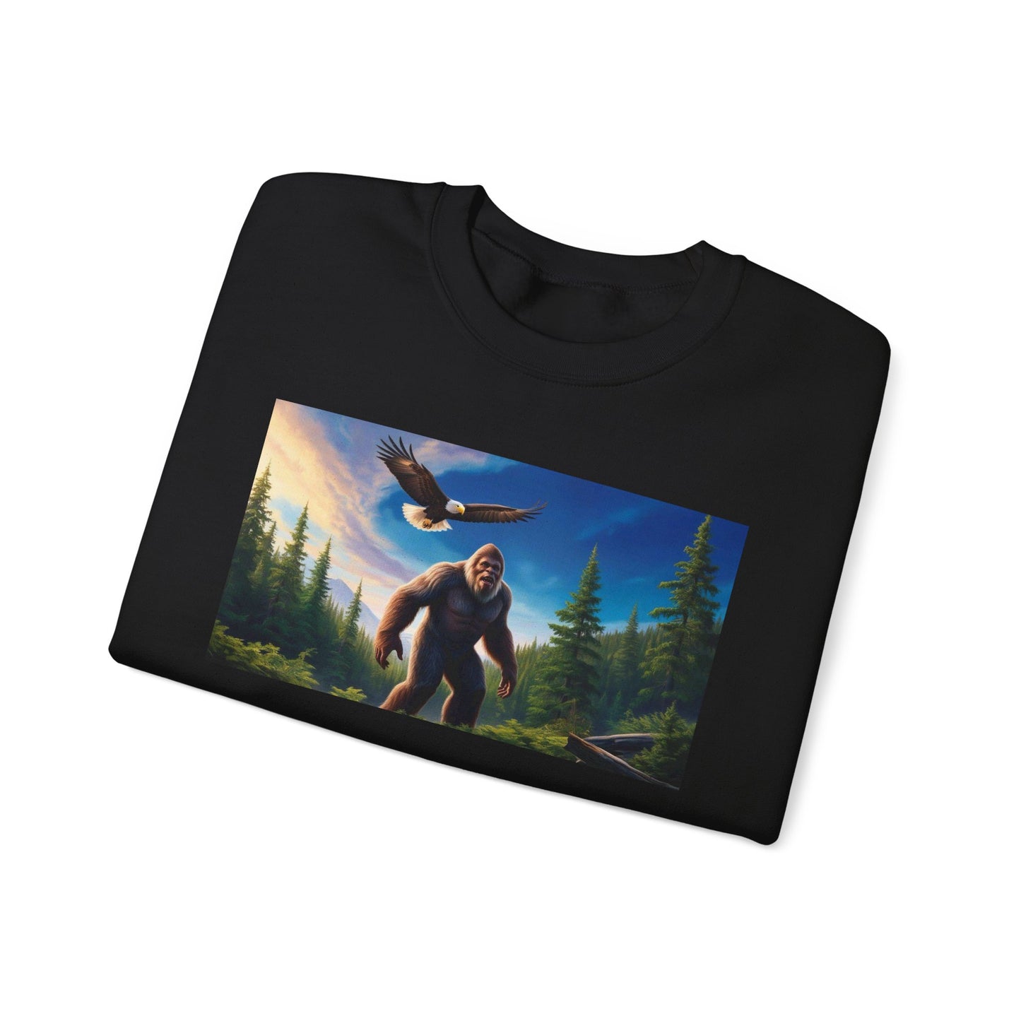 Where eagles fly Sasquatch roams Unisex Heavy Blend™ Crewneck Sweatshirt