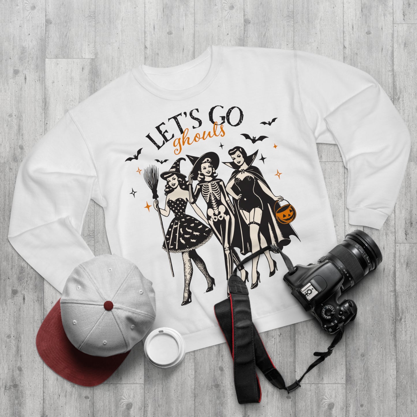 Let's Go Ghouls vintage Unisex Crew Neck Sweatshirt (EU)