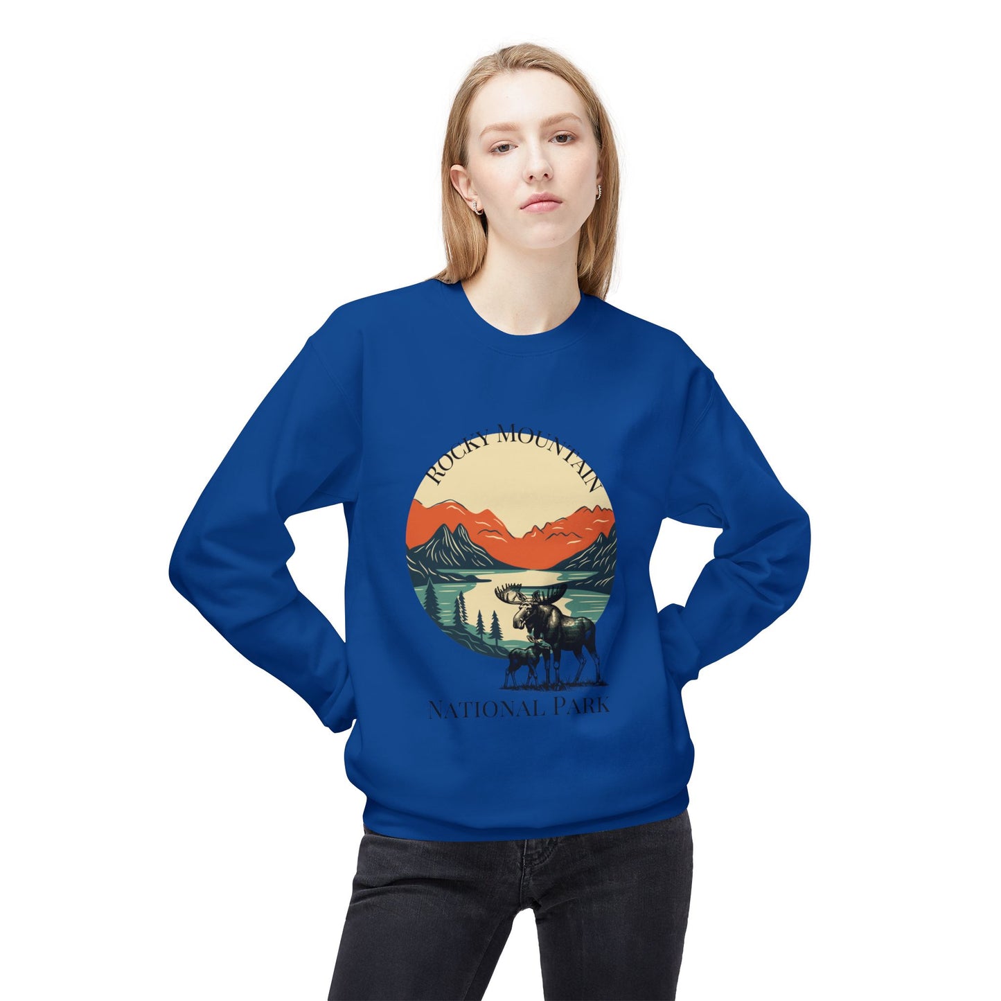 Rocky Mountain Unisex Midweight Softstyle Fleece Crewneck Sweatshirt