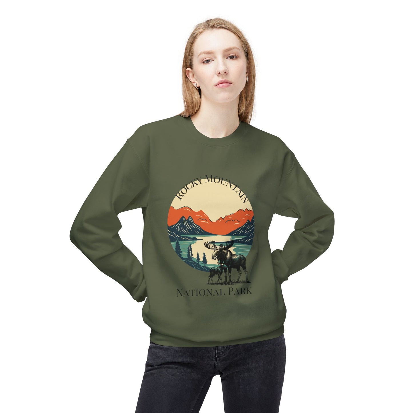 Rocky Mountain Unisex Midweight Softstyle Fleece Crewneck Sweatshirt
