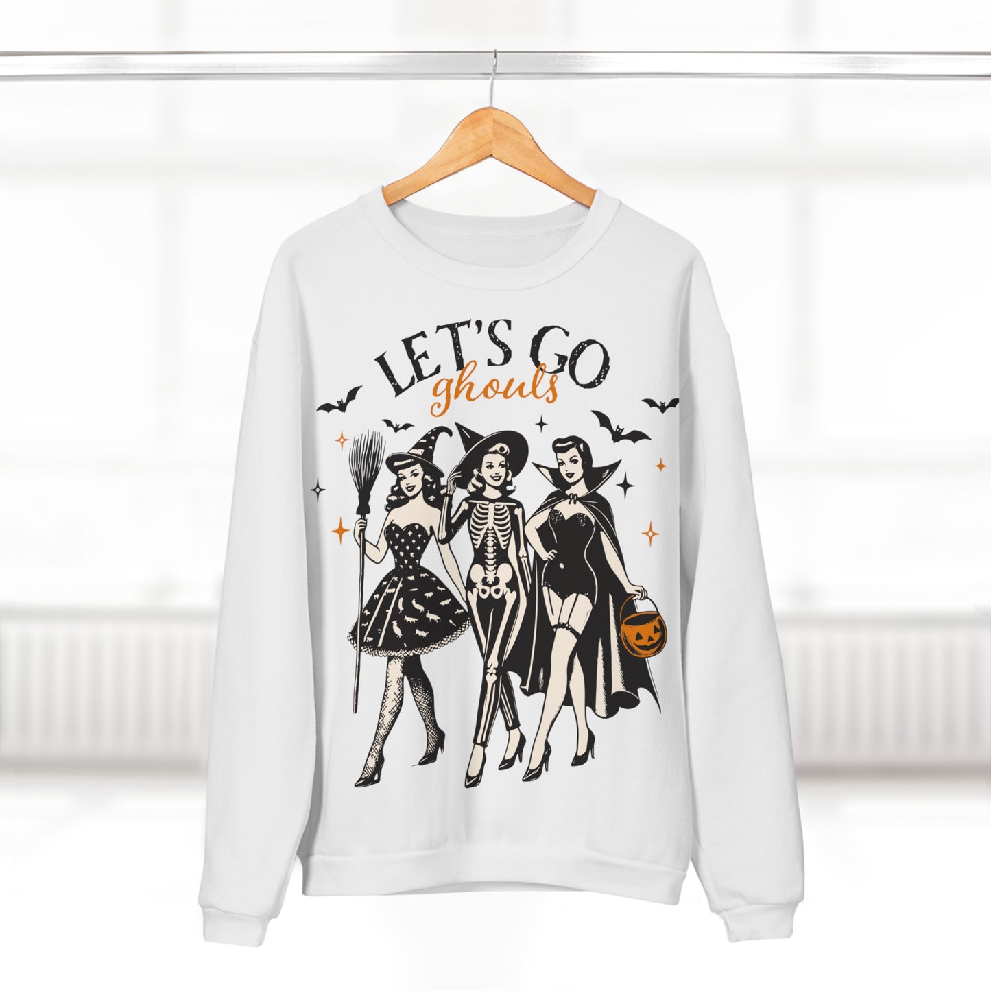 Let's Go Ghouls vintage Unisex Crew Neck Sweatshirt (EU)