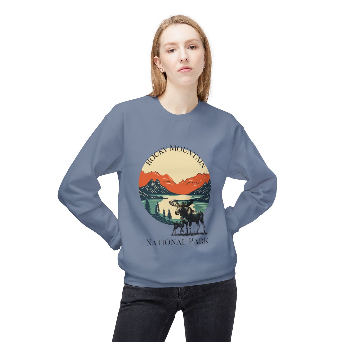 Rocky Mountain Unisex Midweight Softstyle Fleece Crewneck Sweatshirt