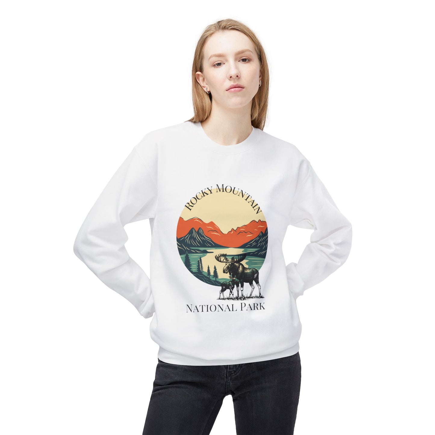 Rocky Mountain Unisex Midweight Softstyle Fleece Crewneck Sweatshirt