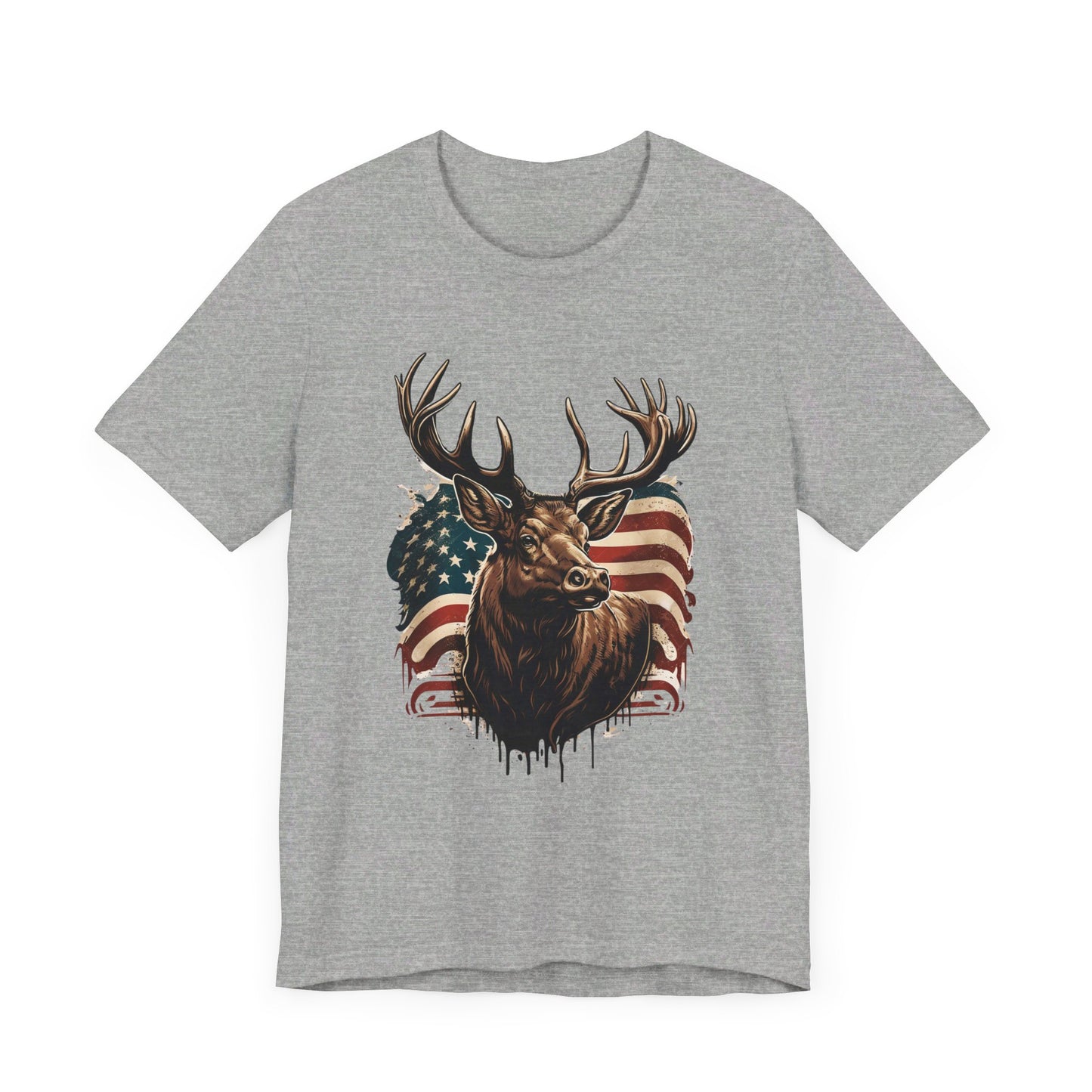 Flag & Elk Unisex Jersey Short Sleeve Tee