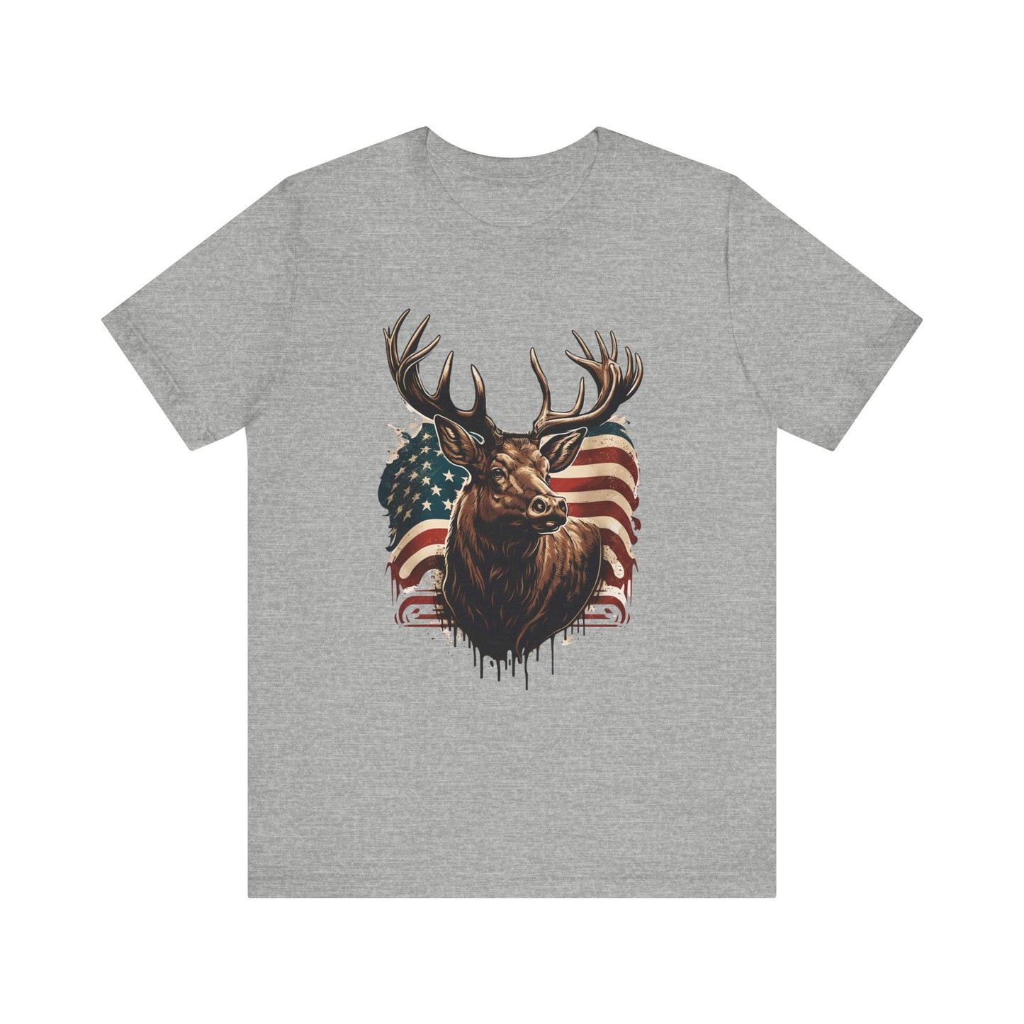 Flag & Elk Unisex Jersey Short Sleeve Tee