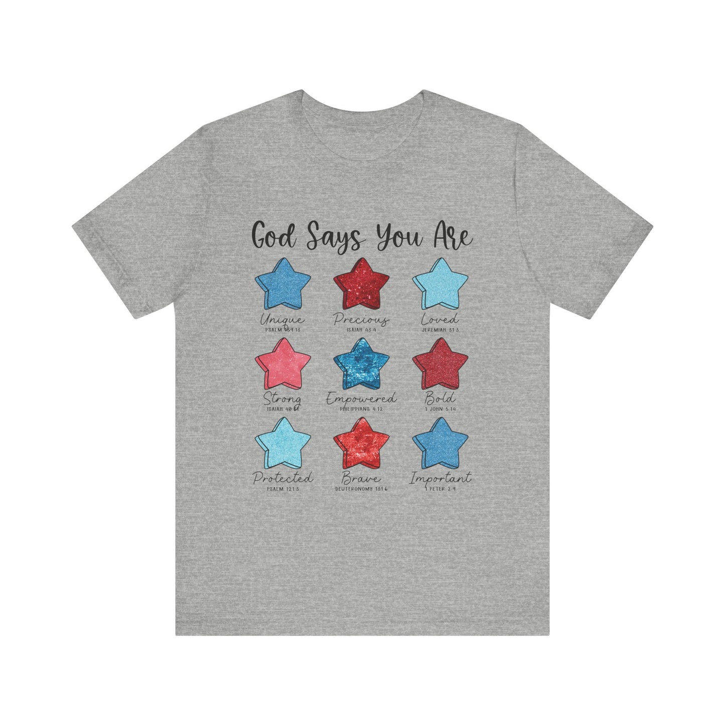 God says you are Unisex Jersey Short Sleeve Tee