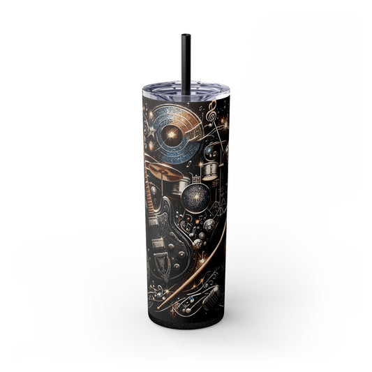 Vector Music  Skinny Tumbler with Straw, 20oz