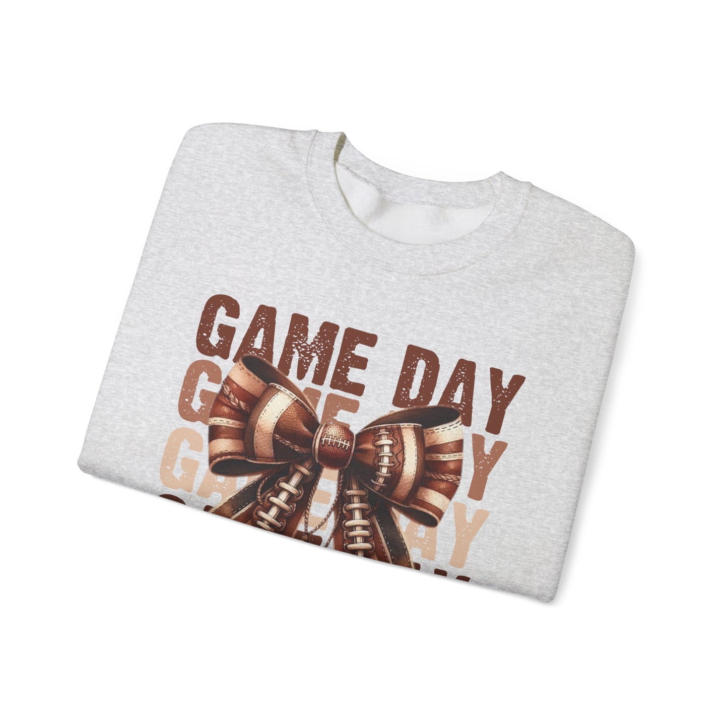 Game Day bow BROWN/TAN   Unisex Heavy Blend™ Crewneck Sweatshirt