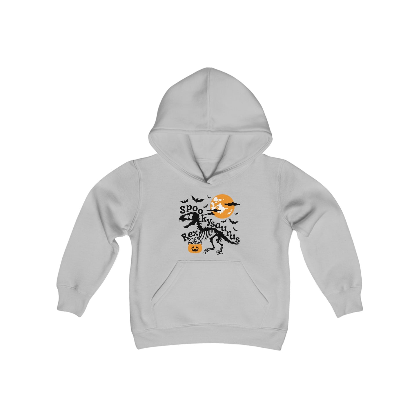 Spooky Saurus Rex Youth Heavy Blend Hooded Sweatshirt