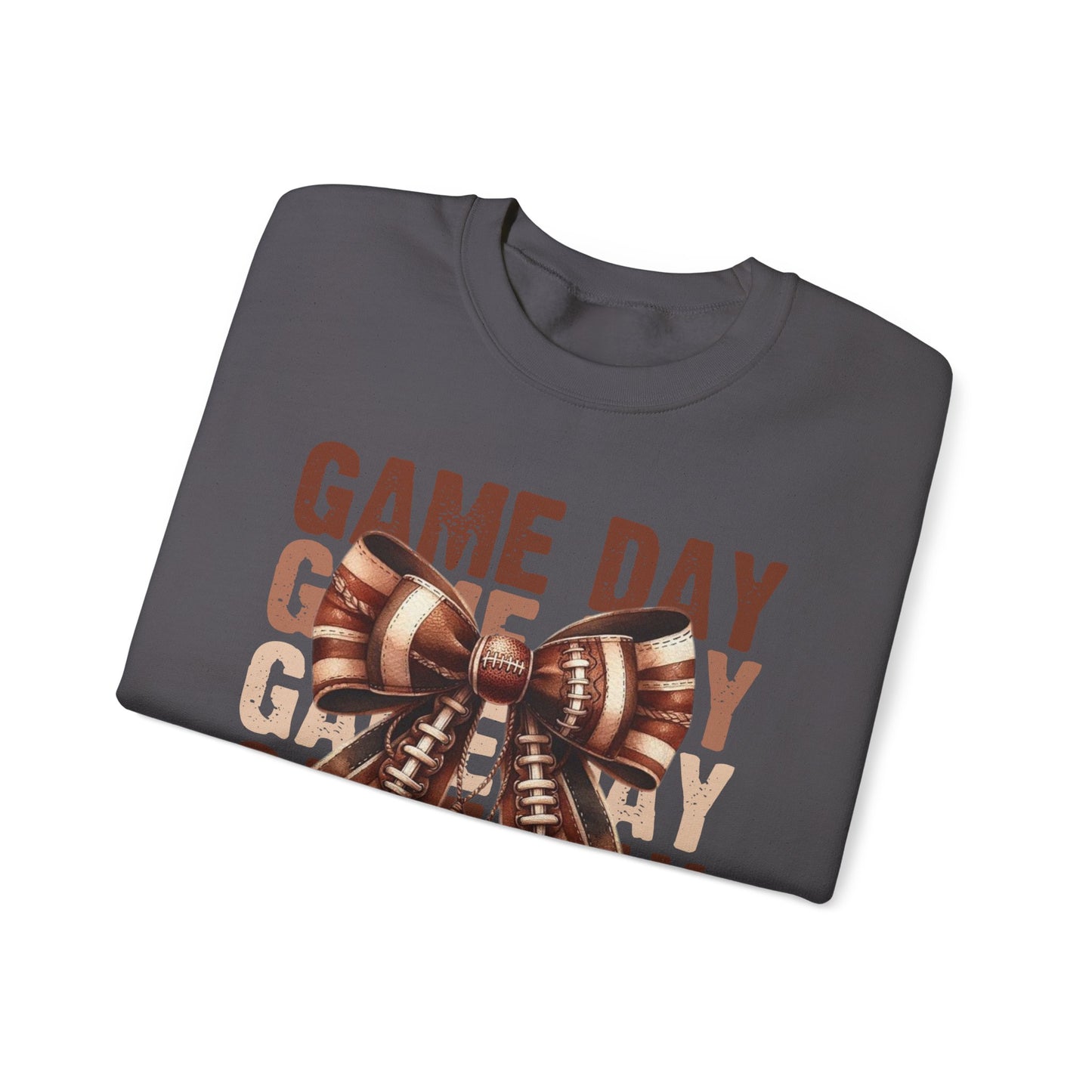 Game Day bow BROWN/TAN   Unisex Heavy Blend™ Crewneck Sweatshirt