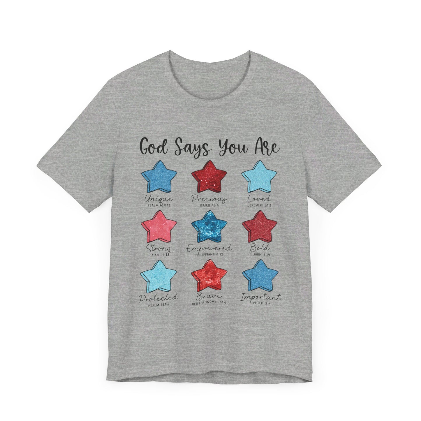 God says you are Unisex Jersey Short Sleeve Tee