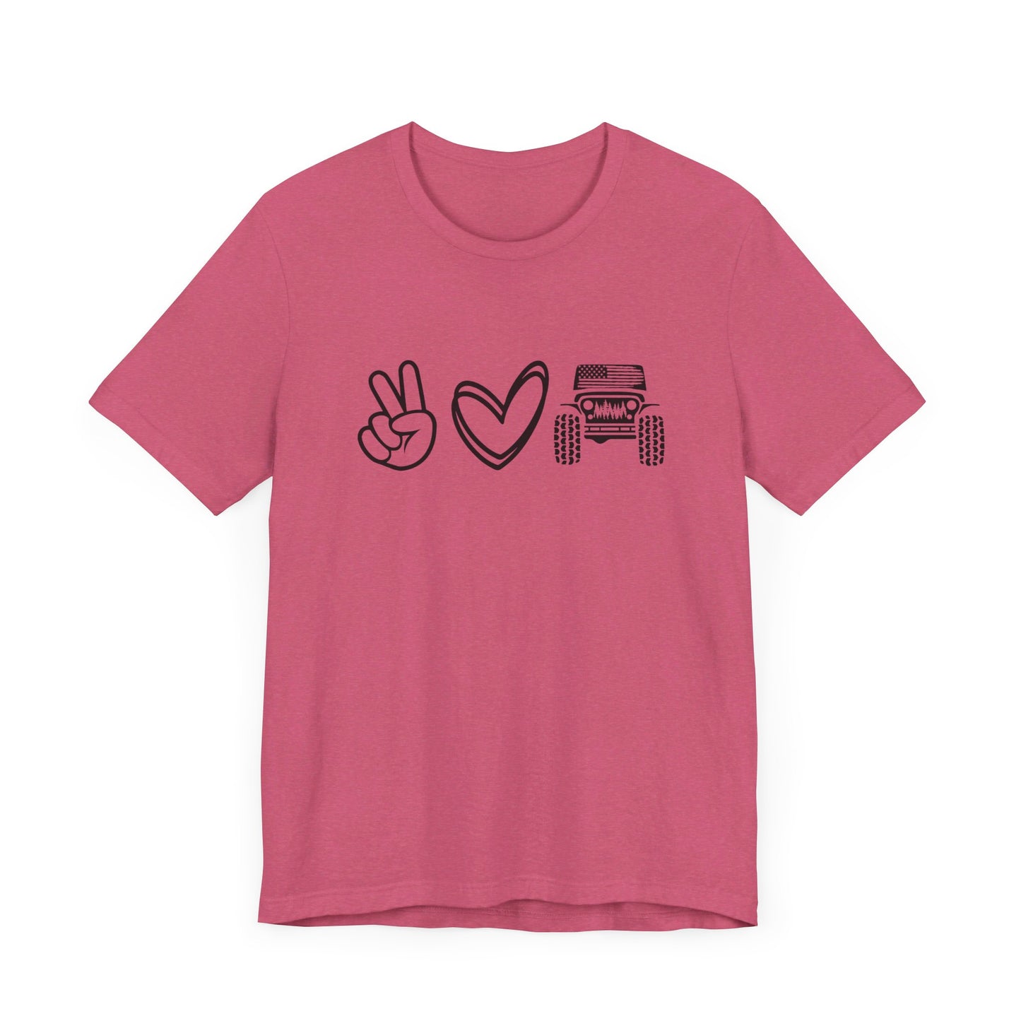 Peace Love and Offroad   Unisex Jersey Short Sleeve Tee