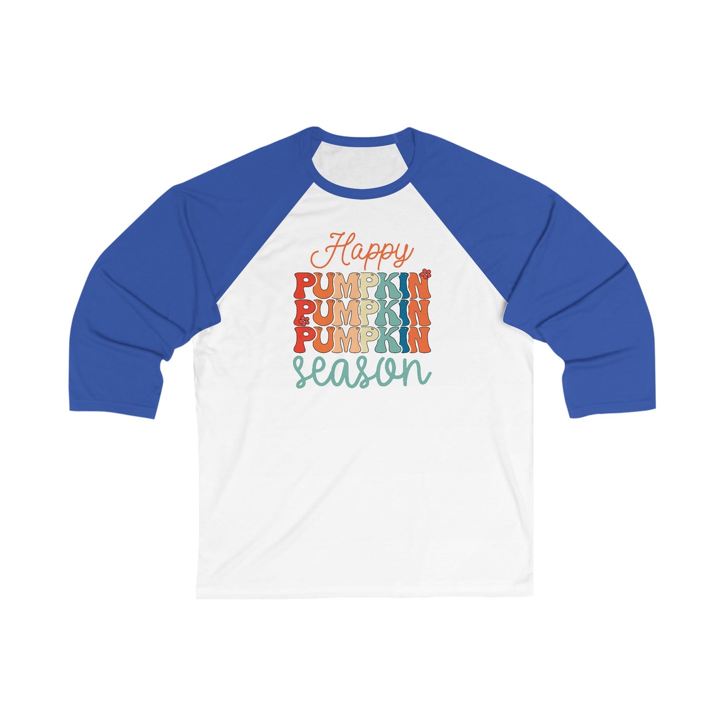 Happy Pumpkin Season  Unisex 3\4 Sleeve Baseball Tee