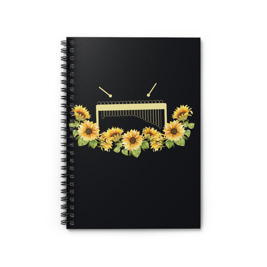 Marimba and sunflower Spiral Notebook - Ruled Line