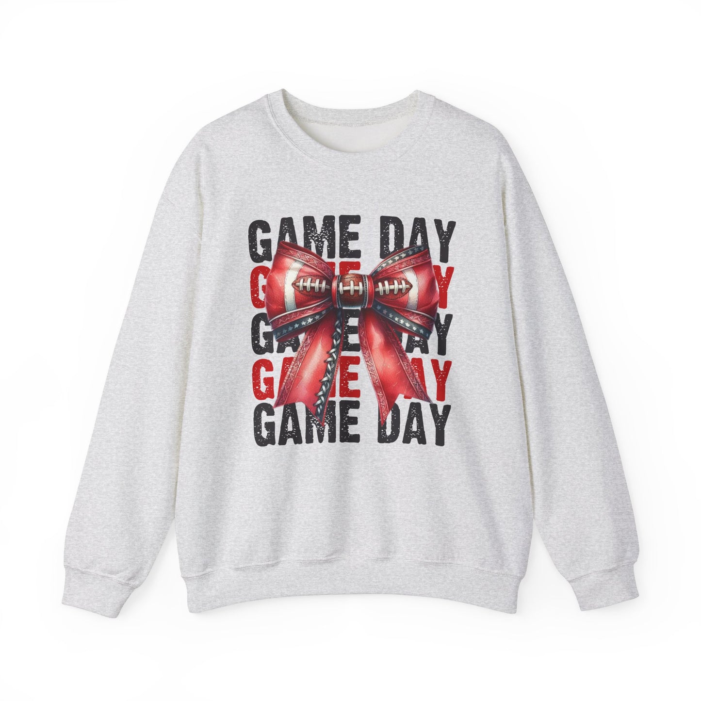 Game Day bow BLACK/RED   Unisex Heavy Blend™ Crewneck Sweatshirt