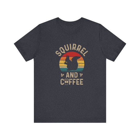 Squirrel and coffee Unisex Jersey Short Sleeve Tee