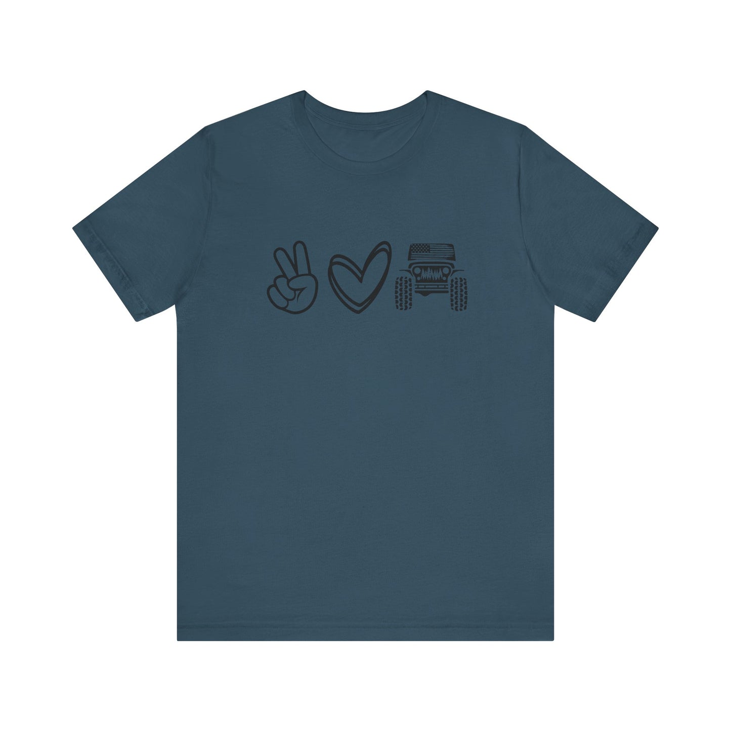 Peace Love and Offroad   Unisex Jersey Short Sleeve Tee