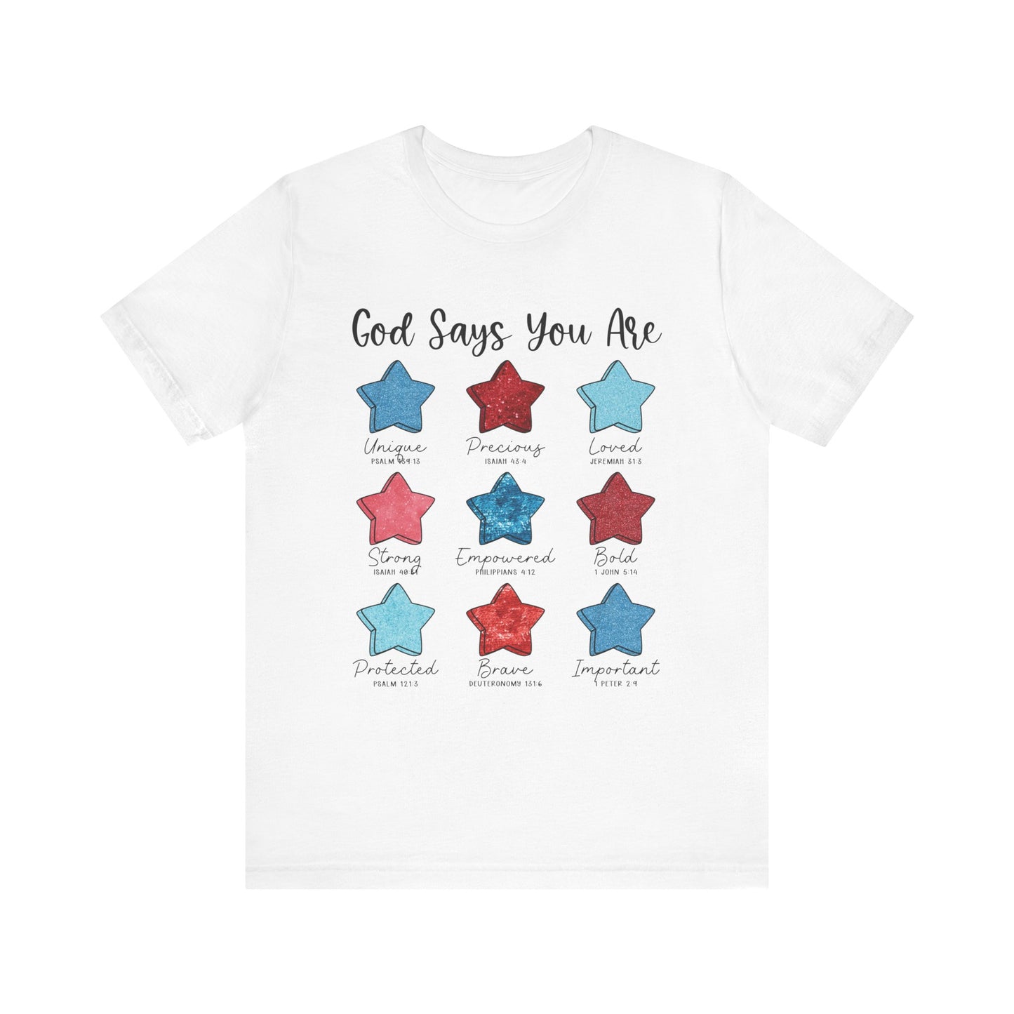 God says you are Unisex Jersey Short Sleeve Tee