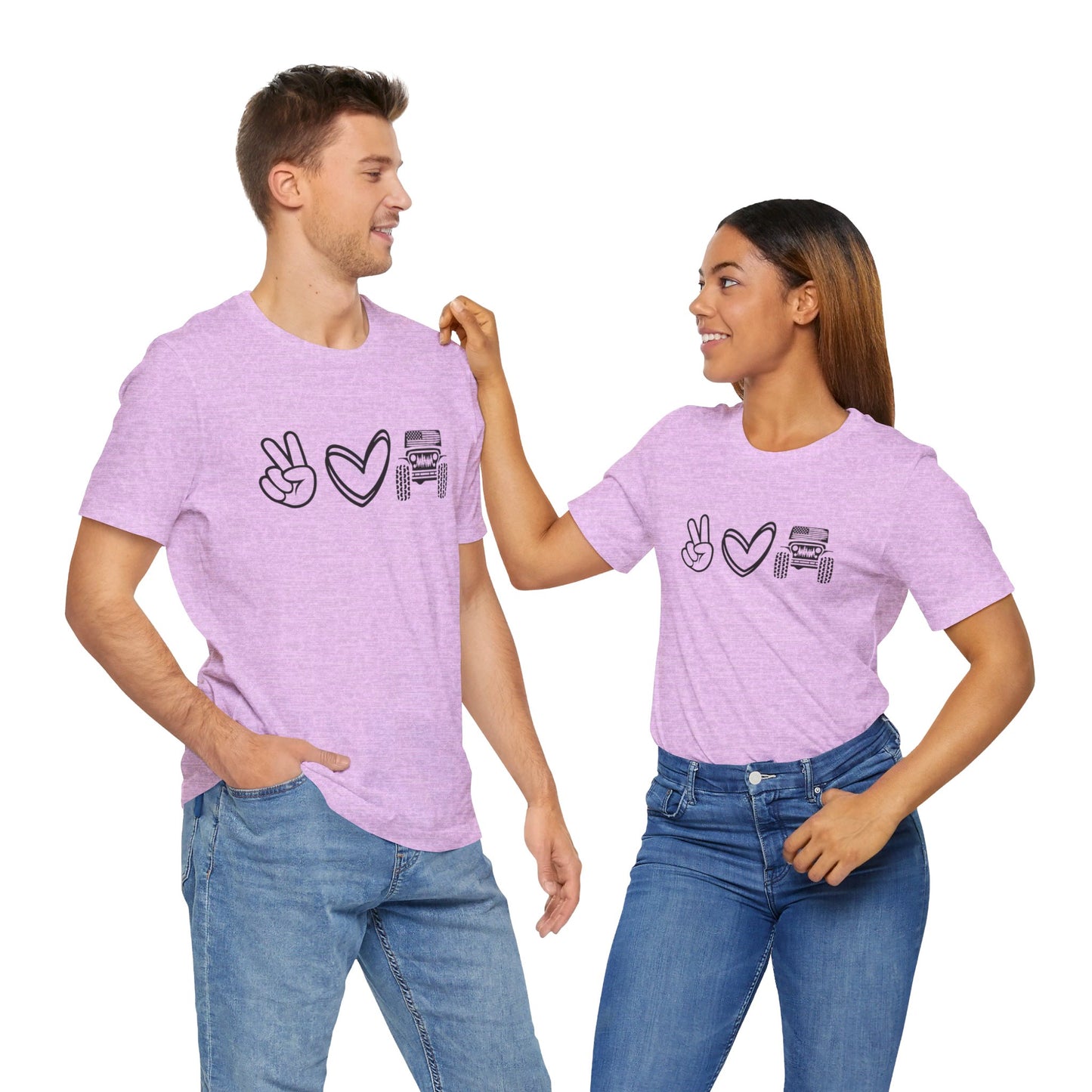 Peace Love and Offroad   Unisex Jersey Short Sleeve Tee