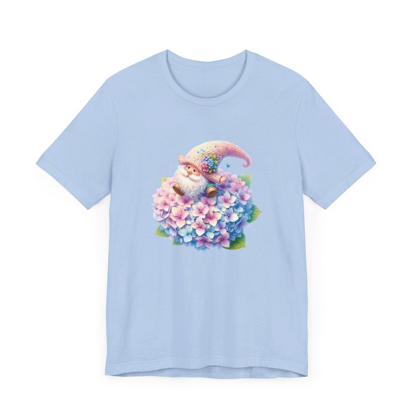 Hydrangea gnome  Unisex Jersey Short Sleeve Tee