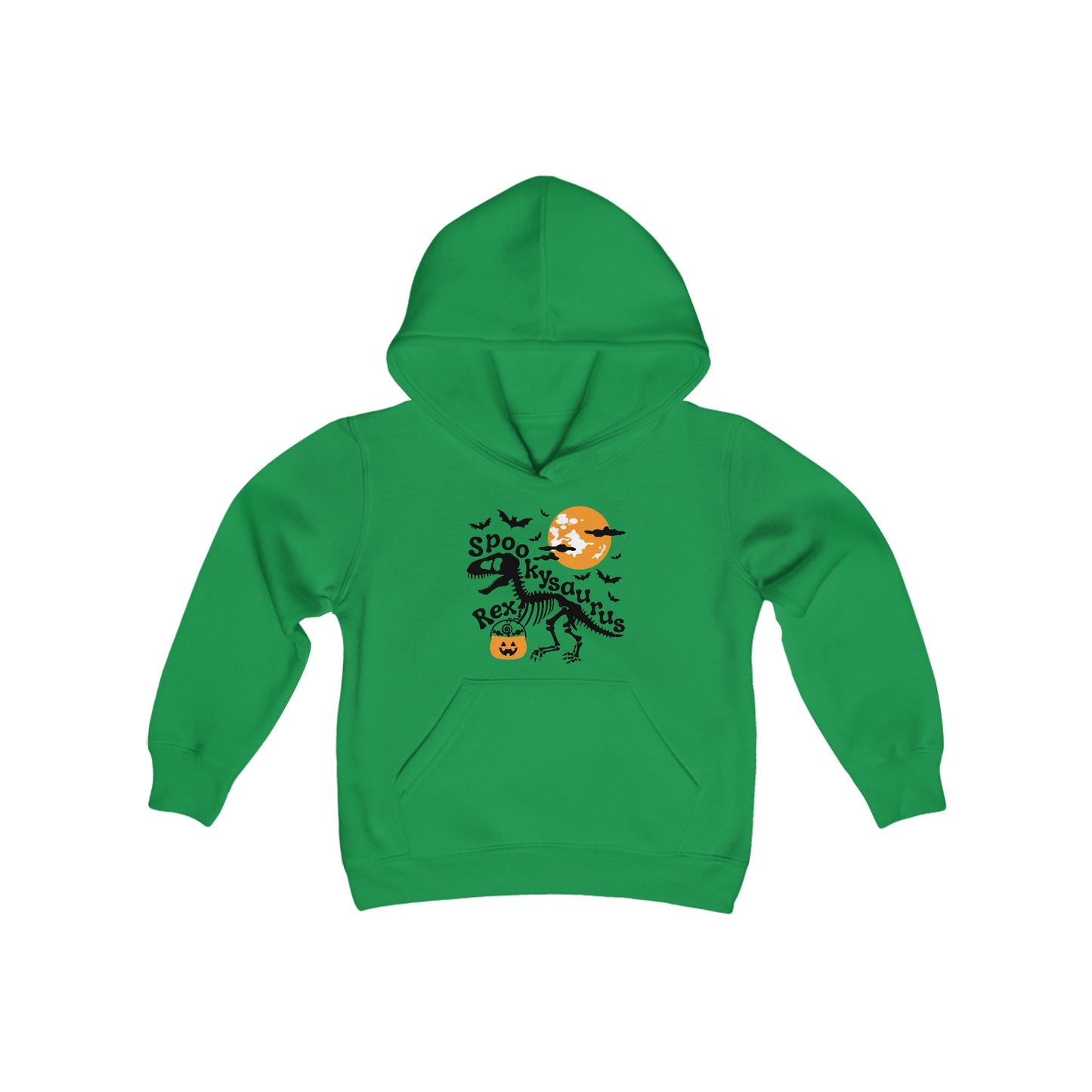 Spooky Saurus Rex Youth Heavy Blend Hooded Sweatshirt