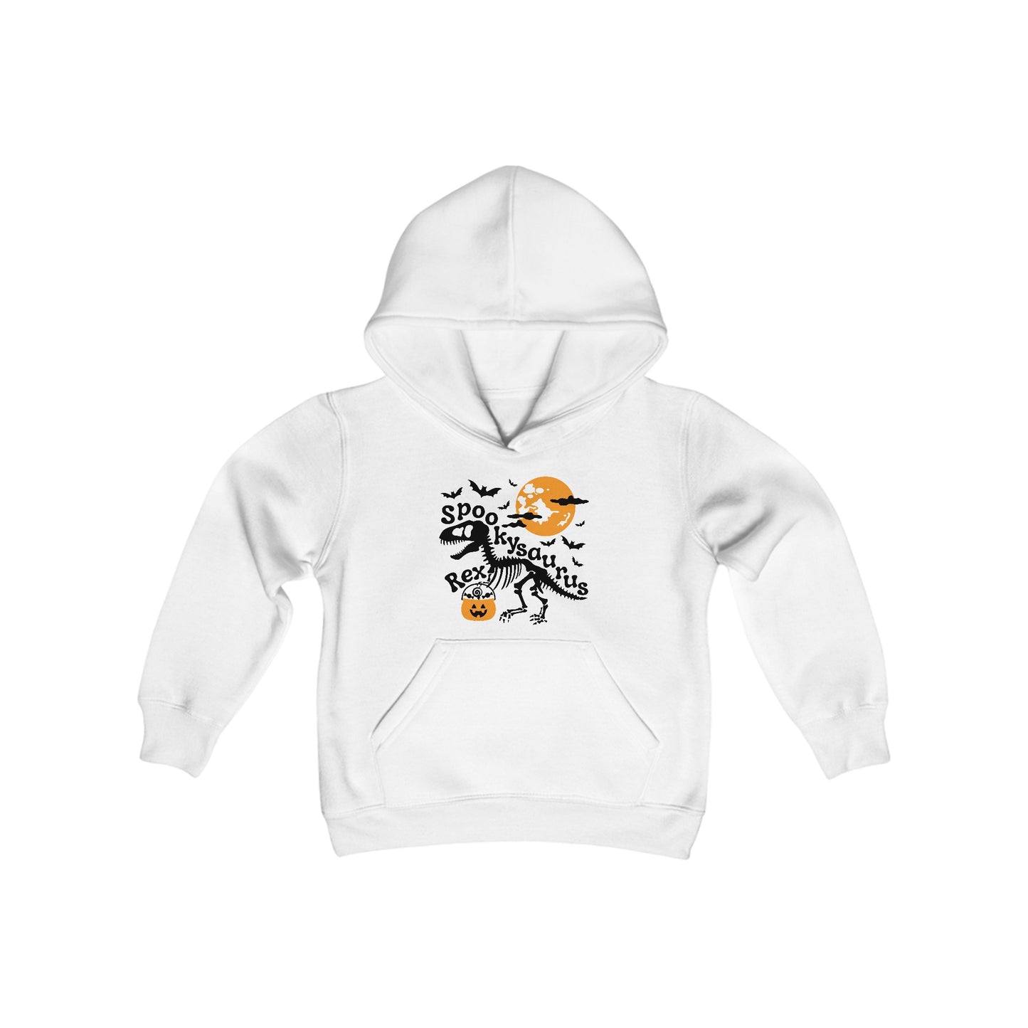 Spooky Saurus Rex Youth Heavy Blend Hooded Sweatshirt