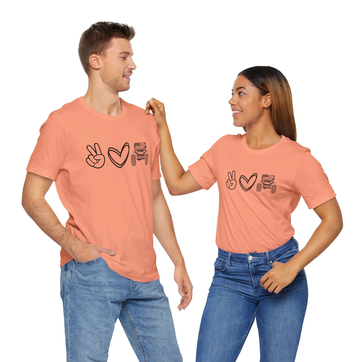 Peace Love and Offroad   Unisex Jersey Short Sleeve Tee