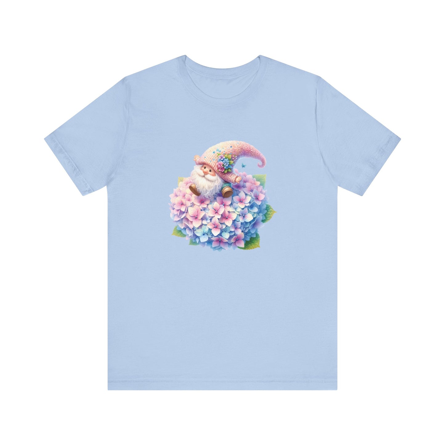 Hydrangea gnome  Unisex Jersey Short Sleeve Tee