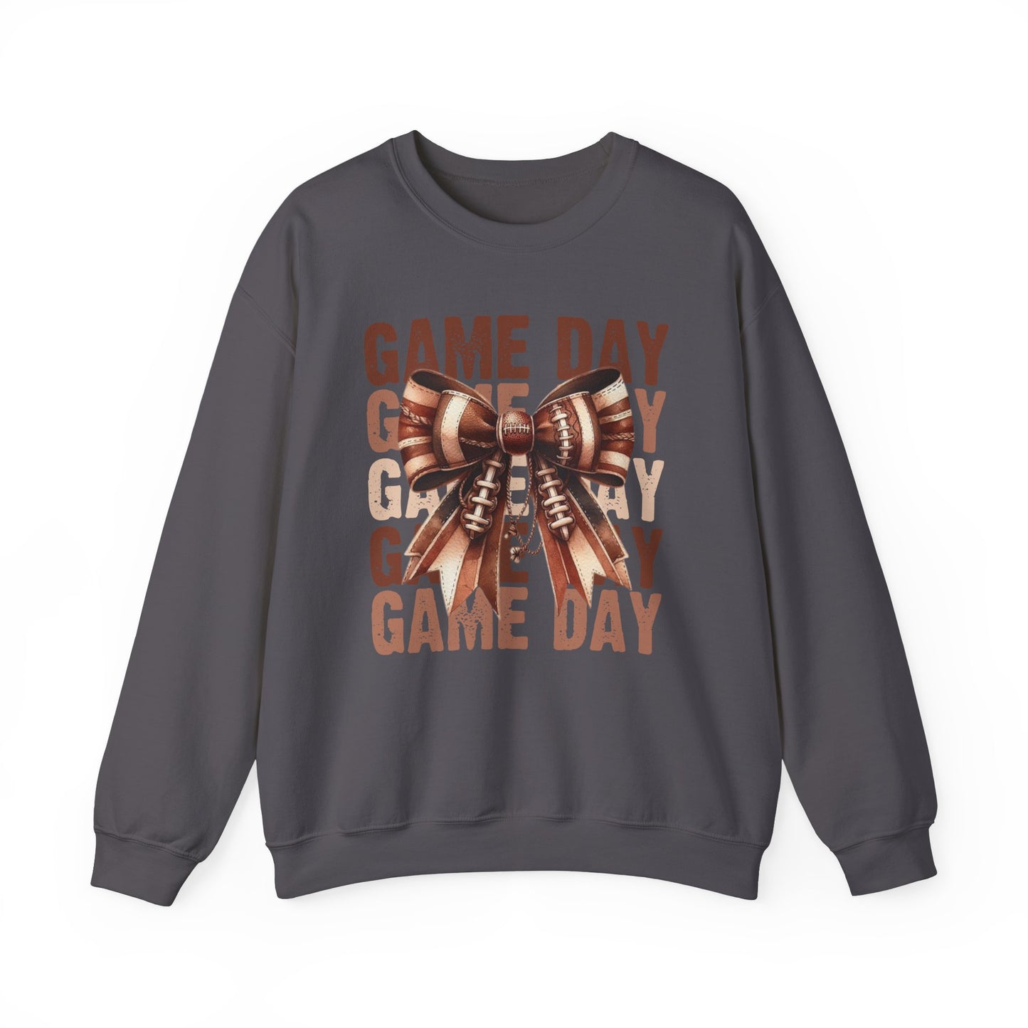 Game Day bow BROWN/TAN   Unisex Heavy Blend™ Crewneck Sweatshirt