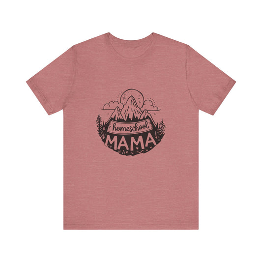 Homeschooling mama- mountains  Unisex Jersey Short Sleeve Tee