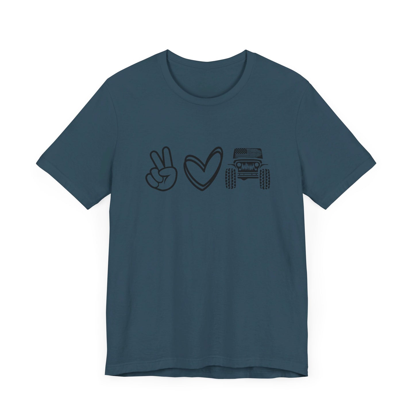 Peace Love and Offroad   Unisex Jersey Short Sleeve Tee