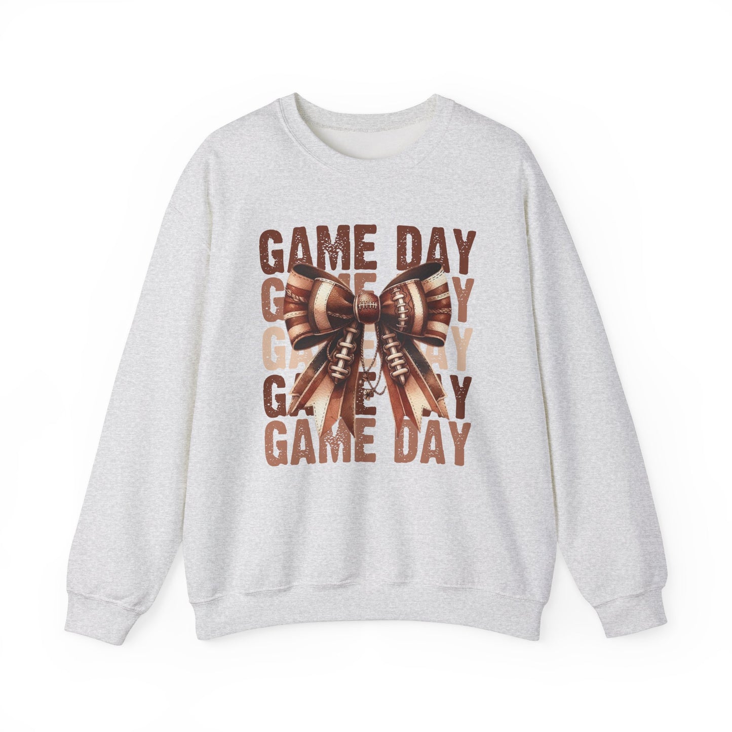 Game Day bow BROWN/TAN   Unisex Heavy Blend™ Crewneck Sweatshirt